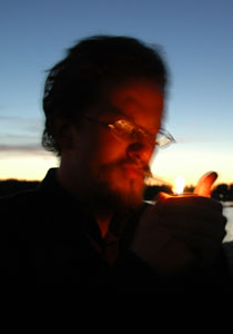 photo of the artist as a young smoker